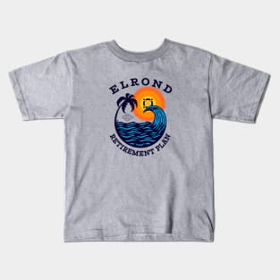 Elrond Crypto Retirement Plan Beach Design Kids T-Shirt